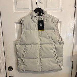 Always Down Puffer Vest *Tech Canvas, Bone, Size L